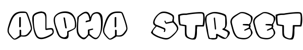 Alpha Street font preview